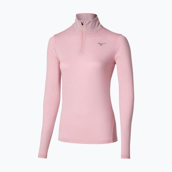 Bluza do biegania damska Mizuno Core Impulse Half Zip Tee. Czerwone bluzy damskie Mizuno, l, bez wzorów, z materiału, bez kaptura, do biegania. Za 129.99 zł.