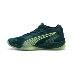 Buty halowe Puma Eliminate Nitro SQD 4. Zielone obuwie sportowe damskie Puma, bez wzorów, z gumy, do piłki ręcznej. Za 560.75 zł.