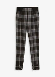 Jegginsy ze złotymi nitami. Czerwone legginsy damskie bonprix, bez wzorów. Za 39.99 zł.