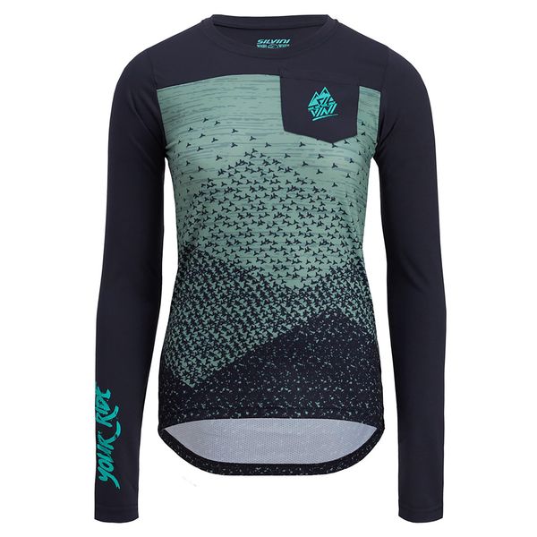 Koszulka rowerowa damska z długim rękawem Silvini Ella WD2036. Zielone bluzy sportowe damskie Silvini, xl, bez wzorów, bez kaptura, rowerowe. W wyprzedaży za 175.85 zł.