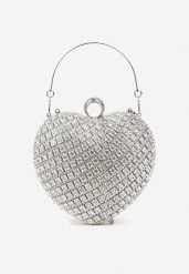 Srebrna Torebka Kopertówka Serce Ozdobiona Cyrkoniami Daniffe. Szare kopertówki damskie Born2be, z aplikacjami, eleganckie, na ramię, zdobione, bez dodatków. Za 79.99 zł.