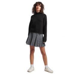 Damski sweter z szyją Superdry Vintage Essential. Czarne swetry damskie Superdry., na zimę, bez wzorów, vintage, bez kołnierzyka, bez ramiączek, bez kaptura. Za 297.50 zł.