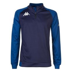 Bluza Kappa Trieste. Niebieskie bluzy męskie Kappa, m, bez wzorów, bez kaptura, na fitness i siłownię. Za 178.70 zł.