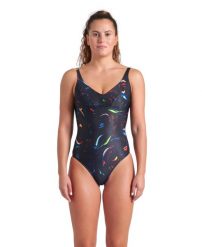 Strój Kąpielowy damski Arena Abyss Swimsuit U Back. Czarne kostiumy jednoczęściowe damskie Arena, s, bez wzorów, z materiału, eleganckie, do pływania. Za 209.99 zł.