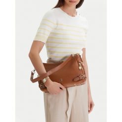 Torebka Beverly Hills Polo Club. Brązowe torebki do ręki damskie Beverly Hills Polo Club, bez wzorów, klasyczne, bez dodatków. Za 189.99 zł.