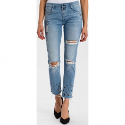 Dżinsy "Gwen" - Loose fit - w kolorze błękitnym. Niebieskie jeansy damskie Cross Jeans. W wyprzedaży za 136.95 zł.