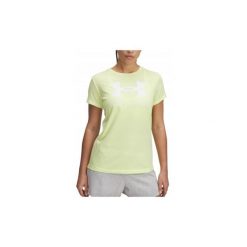 Koszulka Damska T-Shirt Damski Sportowy Under Armour Graphic Rival Logo L. Żółte koszulki sportowe damskie Under Armour, l, bez wzorów, bez kołnierzyka, bez ramiączek, do biegania. W wyprzedaży za 63.39 zł.