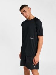 Koszulka treningowa Hummel Pulse. Czarne koszulki sportowe męskie Hummel, l, bez wzorów, z materiału, bez kołnierzyka, bez ramiączek, na fitness i siłownię. Za 185.00 zł.