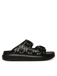 KARL LAGERFELD Klapki Kapri Slide KL62505A Czarny. Czarne klapki damskie KARL LAGERFELD, bez wzorów, z materiału, bez obcasa. Za 479.99 zł.