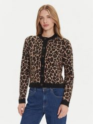 Tommy Jeans Kardigan Leopard DW0DW21968 Brązowy Regular Fit. Brązowe kardigany damskie Tommy Jeans, s, bez wzorów, z jeansu. Za 399.99 zł.