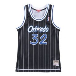 Damski jersey Orlando Magic 1995-96 Shaquille O'Neal. Czarne koszulki sportowe damskie Mitchell & Ness, bez wzorów, z jersey, bez kołnierzyka, bez ramiączek, do koszykówki. Za 457.50 zł.