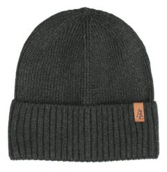 Czapka Jesienno-Zimowa (beanie) – Alties - Grafitowa. Szare czapki i kapelusze męskie Alties, na zimę, bez wzorów, z dzianiny, sportowe. Za 59.00 zł.