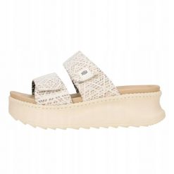 HeyDude Damskie Klapki Delray Slide Surf Baja. Brązowe klapki damskie Hey dude, bez wzorów, z materiału, bez obcasa. Za 199.00 zł.
