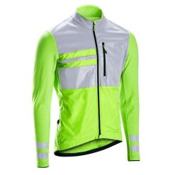 Bluza rowerowa Triban RC500 EN1150 na rower szosowy. Żółte bluzy męskie TRIBAN, xl, bez wzorów, z materiału, bez kaptura. W wyprzedaży za 119.99 zł.