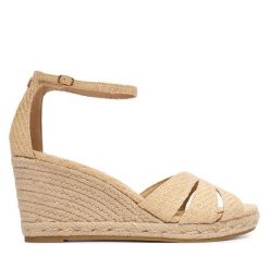 Espadryle LAUREN RALPH LAUREN. Brązowe sandały damskie Lauren Ralph Lauren, bez wzorów, bez obcasa, bez zapięcia. Za 769.99 zł.