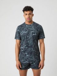 Bjorn_borg BORG PERFORMANCE PERFORATED T-SHIRT - BB LIQUID 1. Niebieskie t-shirty męskie Björn Borg, m, bez wzorów, bez kołnierzyka. Za 291.00 zł.