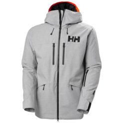 Kurtka narciarska Helly Hansen Garibaldi 2.0. Szare kurtki męskie Helly Hansen, m, bez wzorów, z puchu, bez kaptura, narciarskie. W wyprzedaży za 1,691.00 zł.