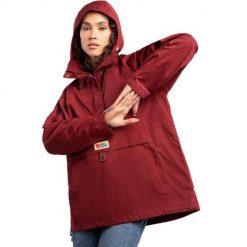 Kurtka turystyczna damska Fjallraven Vardag Anorak. Czerwone kurtki damskie Fjällräven, m, bez wzorów, bez kaptura. Za 744.99 zł.