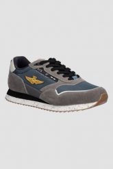AERONAUTICA MILITARE Szaro-niebieskie sneakersy męskie, Rozmiar 44. Szare buty sportowe męskie Aeronautica Militare, bez zapięcia. W wyprzedaży za 400.99 zł.