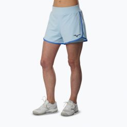 Spodenki damskie Mizuno Flex. Niebieskie szorty damskie Mizuno, l, bez wzorów, z elastanu. Za 149.99 zł.