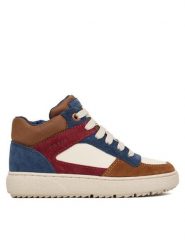 Geox Sneakersy J Theleven J46LDC 05422 C1MD6 M Brązowy. Brązowe buty sportowe chłopięce Geox, bez wzorów, ze skóry, bez zapięcia. Za 189.99 zł.