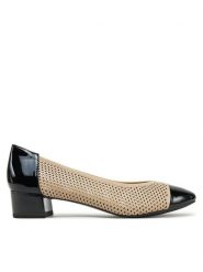 Caprice Czółenka 9-22504-44 Beżowy. Brązowe czółenka damskie Caprice, bez wzorów, ze skóry, bez obcasa, bez zapięcia. Za 209.99 zł.