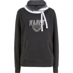 Bluza z golfem bonprix czarny z nadrukiem. Bluzy damskie bonprix. Za 37.99 zł.