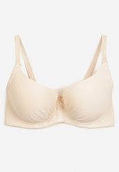 Jasnobeżowy Biustonosz Typu Full-Cup z Regulowanymi Ramiączkami Kandras. Brązowe biustonosze Born2be, bez wzorów, z jeansu. Za 19.99 zł.
