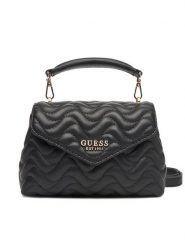 Guess Torebka Melisandra Mini HWQG96 53780 Czarny. Czarne torebki do ręki damskie Guess, z aplikacjami, ze skóry, bez dodatków. Za 409.99 zł.