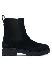 LAUREN RALPH LAUREN Sztyblety Allyson 802974477003 Czarny. Czarne botki damskie Lauren Ralph Lauren, ze skóry, bez obcasa, na płaskiej podeszwie, bez zapięcia. Za 889.99 zł.