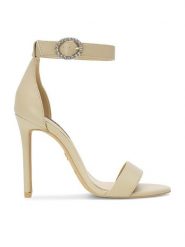 Nine West Sandały WFA2646-1 Beżowy. Brązowe sandały damskie Nine West, bez wzorów, z syntetyku, bez obcasa, na szpilce, bez zapięcia. Za 137.99 zł.