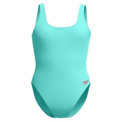 Teksturowany Jednoczęściowy Kostium Kąpielowy Dla Kobiet. Niebieskie kostiumy jednoczęściowe damskie Speedo, bez wzorów, sportowe, do pływania. Za 211.99 zł.