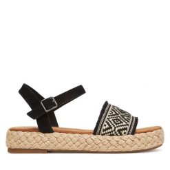 Espadryle Toms. Czarne sandały damskie Toms, bez wzorów, bez obcasa, bez zapięcia. Za 219.99 zł.