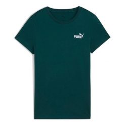 Koszulka damska Puma ESS SMALL NO.1 LOGO zielona 68237375 r XS. Zielone koszulki sportowe damskie Puma, m, bez wzorów, z bawełny, bez kołnierzyka, bez ramiączek. Za 77.37 zł.