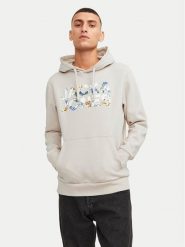 Jack & Jones Bluza Jeff 12250682 Beżowy Standard Fit. Brązowe bluzy męskie Jack & Jones, m, bez wzorów, z bawełny, bez kaptura. Za 129.99 zł.