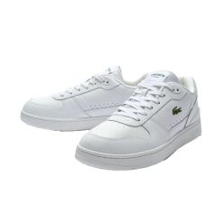 Męskie Skórzane Buty Treningowe TClip Set. Białe buty sportowe męskie Lacoste, bez zapięcia. Za 573.99 zł.