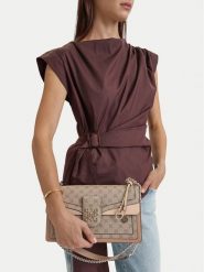 Nine West Torebka EO-ELEGANT FLOW-TK25740 Beżowy ciemny. Brązowe torebki do ręki damskie Nine West, bez wzorów, ze skóry, bez dodatków. Za 329.99 zł.