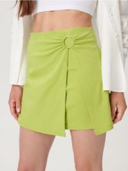 Spódnica mini asymetryczna - zielony. Zielone spódnice damskie Sinsay, l, bez wzorów, eleganckie, mini, asymetryczne. Za 49.99 zł.
