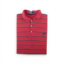 Second life - Polo Ralph Lauren koszulka męska z krótkim rękawem - Stan dobry. Czerwone koszulki polo męskie Ralph Lauren, na lato, m, bez wzorów, z bawełny, eleganckie, bez ramiączek. Za 85.16 zł.
