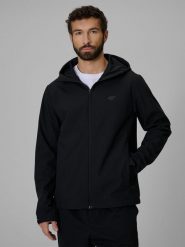 4F Kurtka softshell membrana 5000 męska - czarna XXL. Czarne kurtki męskie 4f, m, bez wzorów, z materiału, bez kaptura. Za 299.99 zł.