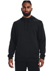 Under Armour Bluza UA Armour Fleece Hoodie 1373353 Czarny Regular Fit. Czarne bluzy męskie Under Armour, m, bez wzorów, z syntetyku, bez kaptura. Za 209.99 zł.