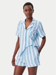 DKNY Piżama YI50042 Niebieski Regular Fit. Niebieskie piżamy damskie DKNY, xs, bez wzorów, z bawełny, bez ramiączek. Za 239.99 zł.