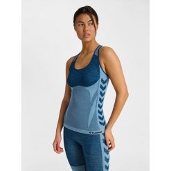 Damski tank top Hummel Clea. Niebieskie obuwie sportowe damskie Hummel, bez wzorów, na fitness i siłownię. Za 217.50 zł.