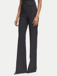 Elisabetta Franchi Spodnie materiałowe PA-196-66E2-V360 Czarny Palazzo Fit. Czarne spodnie materiałowe damskie Elisabetta Franchi, bez wzorów, z materiału. Za 1,539.00 zł.