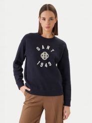 Gant Bluza 4201485 Granatowy. Niebieskie bluzy damskie GANT, l, bez wzorów, z bawełny, bez kaptura. Za 631.99 zł.