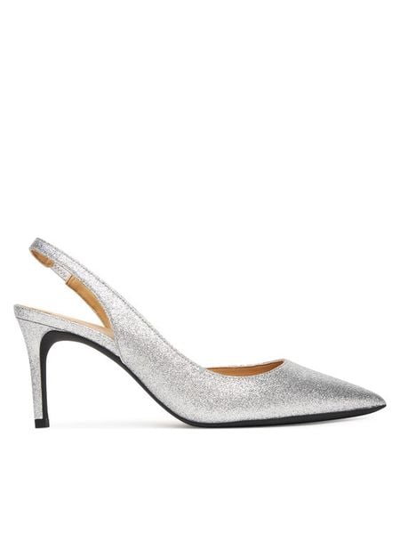 MICHAEL Michael Kors Szpilki Alina 40S5HNMP2M Srebrny. Szare szpilki damskie MICHAEL Michael Kors, bez wzorów, ze skóry, bez obcasa, bez zapięcia. Za 409.99 zł.