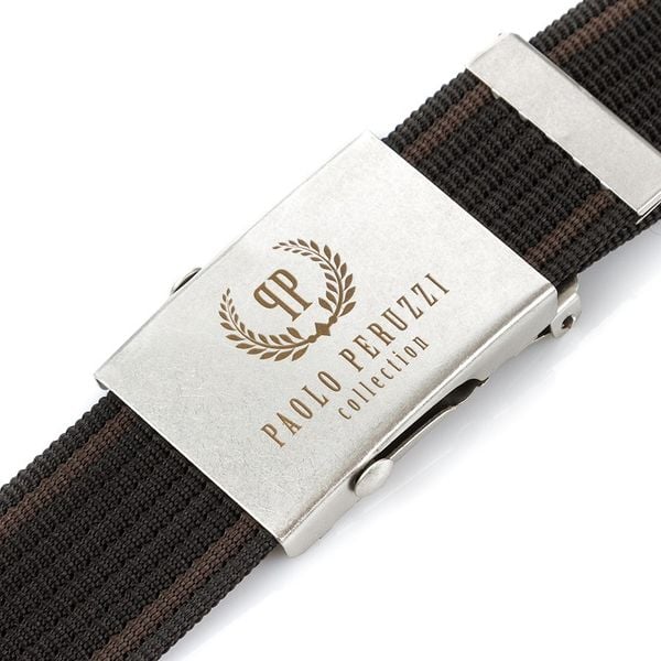 Pasek parciany PAOLO PERUZZI PW-04-105 CM brązowy. Brązowe paski damskie Paolo Peruzzi, bez wzorów, z materiału. Za 34.00 zł.