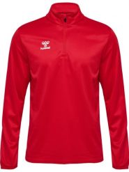 Bluza dresowa 1/2 zip Hummel Essential. Czerwone bluzy sportowe damskie Hummel, xl, bez wzorów, z dresówki, bez kaptura, na fitness i siłownię. Za 215.50 zł.
