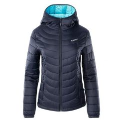 Pikowana Kurtka Damska Nahia. Niebieskie kurtki damskie Hi-tec, l, bez wzorów, z materiału, z kapturem. Za 313.99 zł.