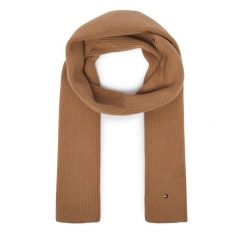 Szalik Tommy Hilfiger. Brązowe szaliki i chusty damskie Tommy Hilfiger, bez wzorów. Za 289.99 zł.